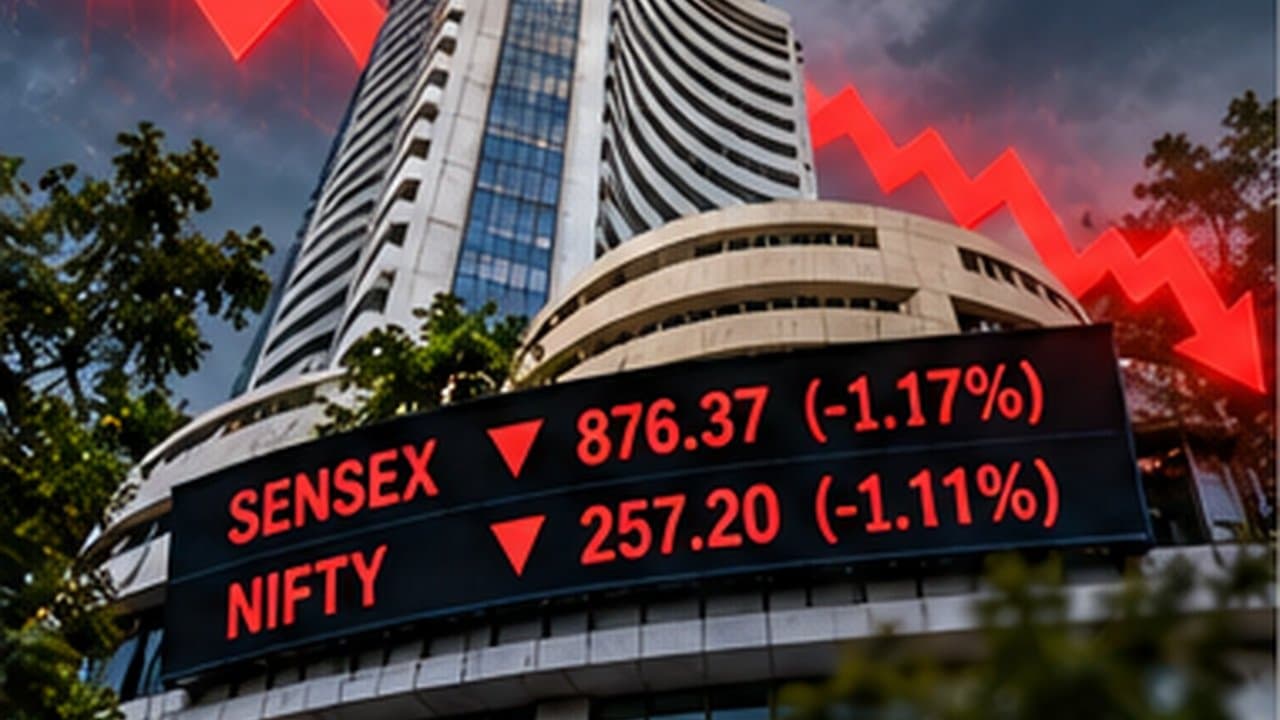 Sensex Crashes 876 Points: Five Reasons Behind Monday’s Market Sell-Off